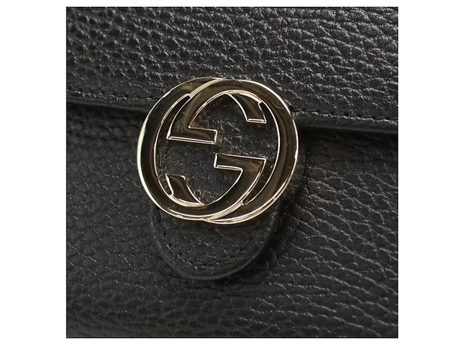 Cartera bi-fold Gucci de piel negra Negro - vista 6