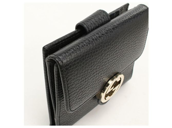 Cartera bi-fold Gucci de piel negra Negro - vista 7