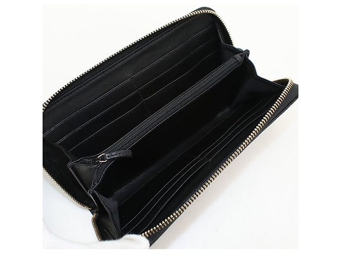 Gucci Long Bi-Fold Wallet aus schwarzem Leder - Ansicht 3
