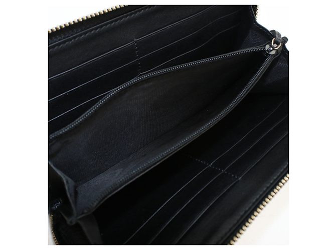 Gucci Long Bi-Fold Wallet aus schwarzem Leder - Ansicht 4