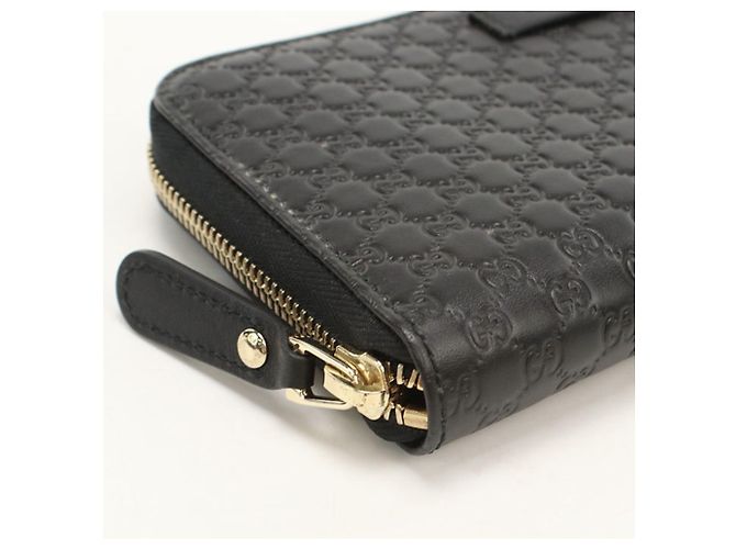 Gucci Long Bi-Fold Wallet aus schwarzem Leder - Ansicht 7