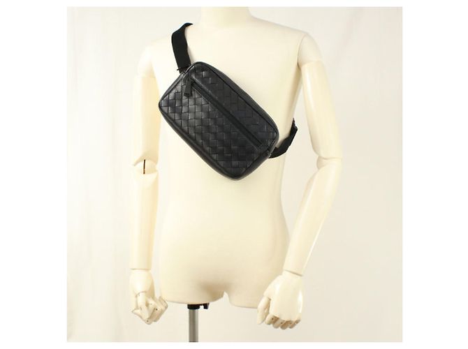 Borsa a tracolla Bottega Veneta da uomo, nera Nero - vista 8