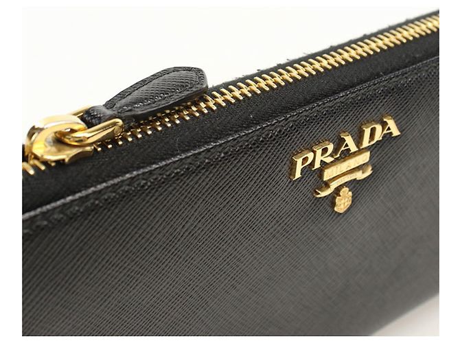 Saffiano Cartera larga Prada de piel negra Negro - vista 4