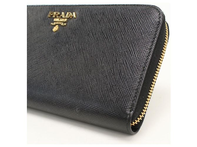 Saffiano Cartera larga Prada de piel negra Negro - vista 5