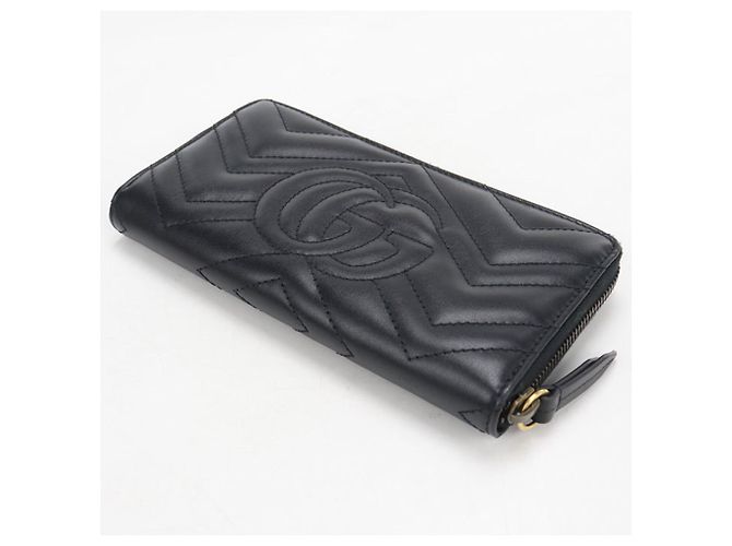 Marmont Cartera larga Gucci de piel negra Negro - vista 2