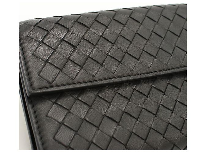 Cartera larga de piel negra Bottega Veneta - vista 5
