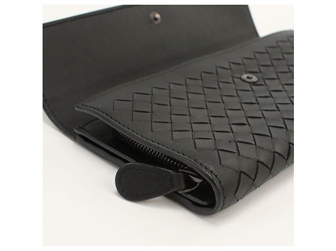 Cartera larga de piel negra Bottega Veneta - vista 6