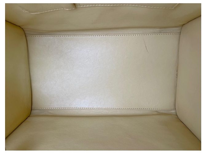 Céline Borsa Tote Celine Luggage Micro in Giallo - vista 10