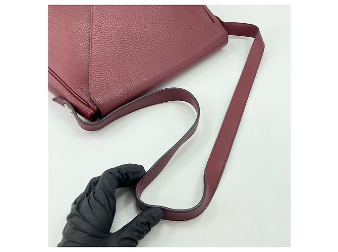 Hermès Borsa a tracolla Hermes Christine Rosso Bordò - vista 10