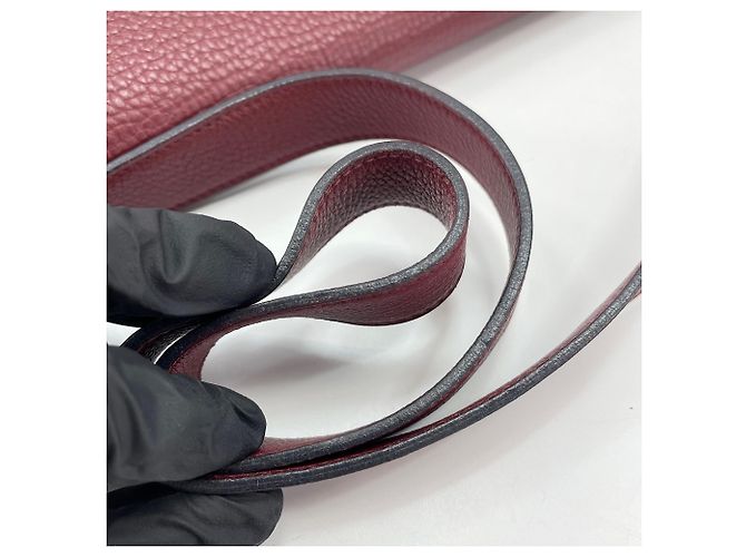 Hermès Borsa a tracolla Hermes Christine Rosso Bordò - vista 11