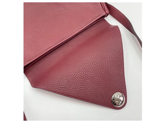 Hermès Borsa a tracolla Hermes Christine Rosso Bordò - vista 12
