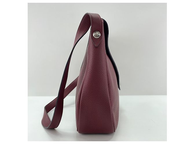 Hermès Borsa a tracolla Hermes Christine Rosso Bordò - vista 5