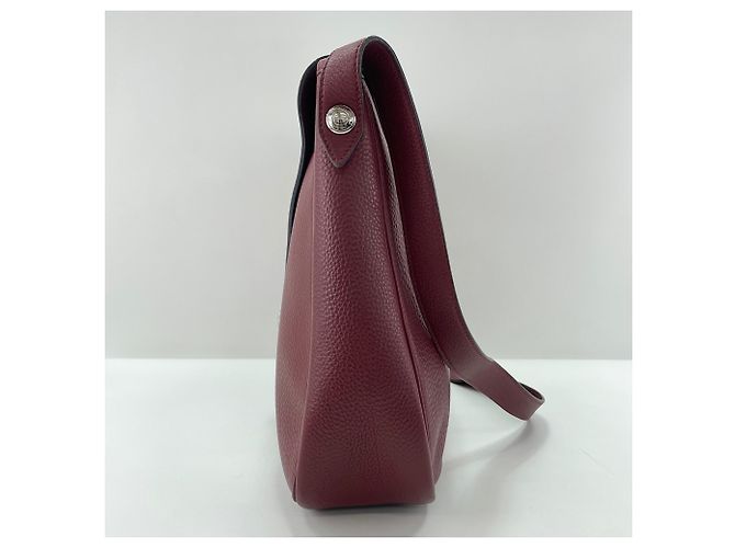 Hermès Borsa a tracolla Hermes Christine Rosso Bordò - vista 6