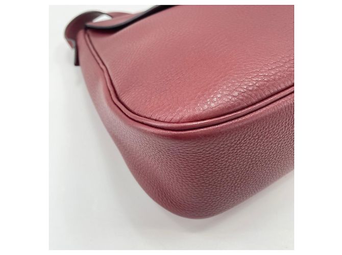 Hermès Borsa a tracolla Hermes Christine Rosso Bordò - vista 8
