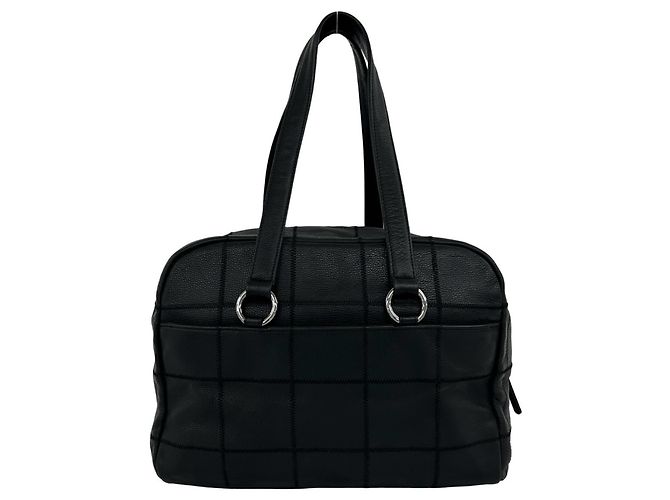 Saco Tote Chanel em couro de bezerro grão preto - vista 3