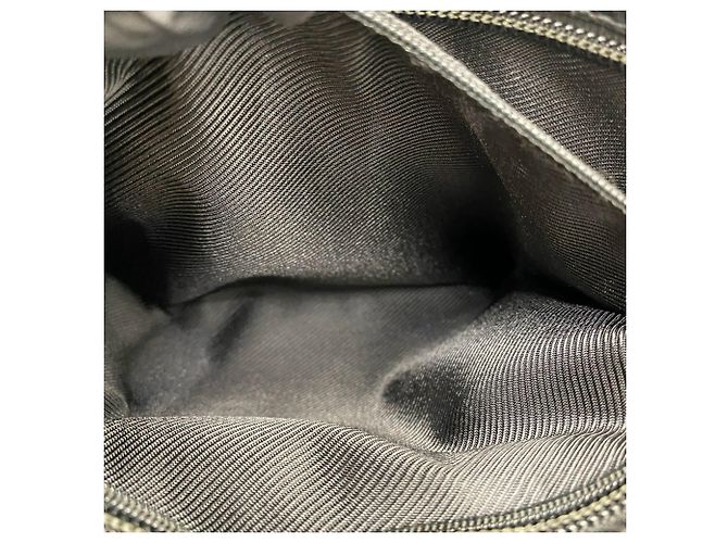 Gucci GG Logo Canvas Leder Tote Bag Schwarz Marineblau - Ansicht 10