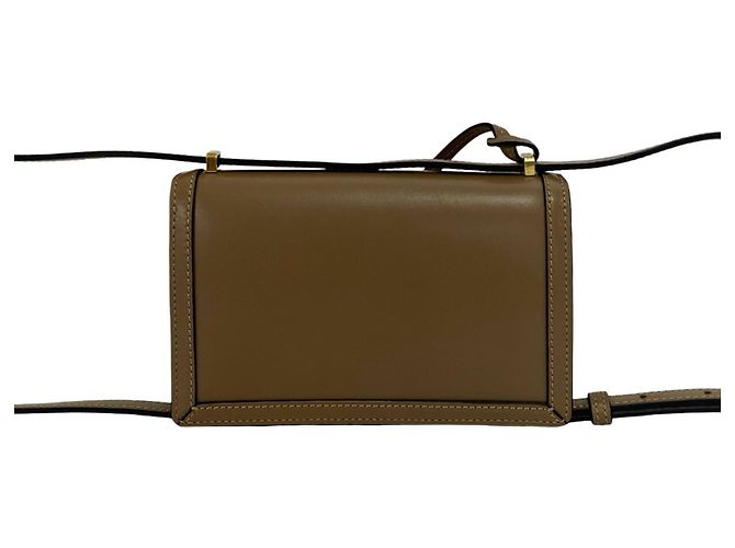 Mini borsa a tracolla in pelle con logo Loewe Barcelona Beige - vista 3