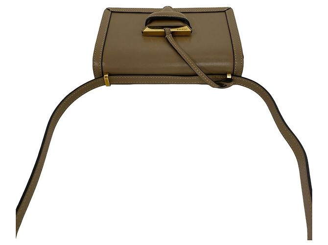 Mini borsa a tracolla in pelle con logo Loewe Barcelona Beige - vista 4
