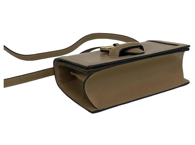 Mini borsa a tracolla in pelle con logo Loewe Barcelona Beige - vista 7