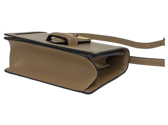 Mini borsa a tracolla in pelle con logo Loewe Barcelona Beige - vista 8