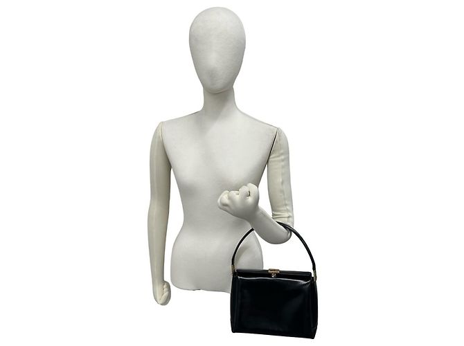 Borsa a mano Gucci Vintage in pelle nera Nero - vista 2