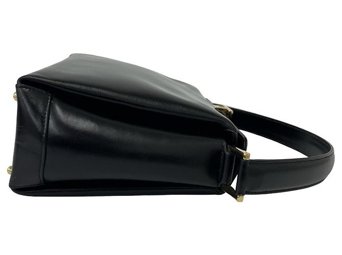 Borsa a mano Gucci Vintage in pelle nera Nero - vista 6