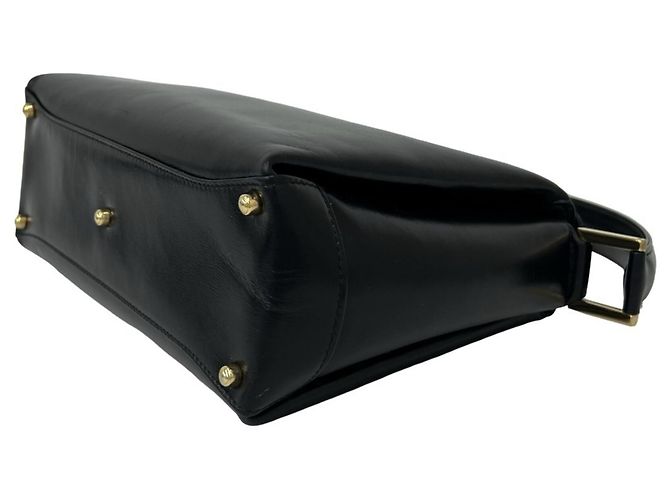 Borsa a mano Gucci Vintage in pelle nera Nero - vista 8