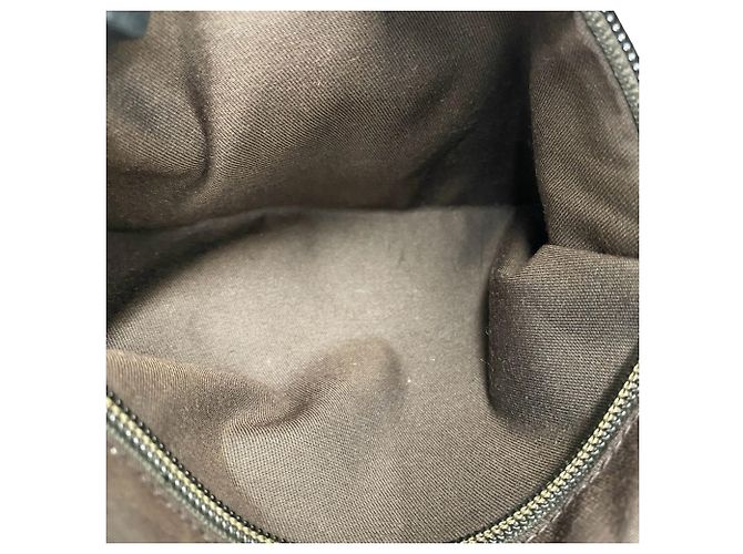 Borsa a tracolla Gucci in tela e pelle marrone - vista 10