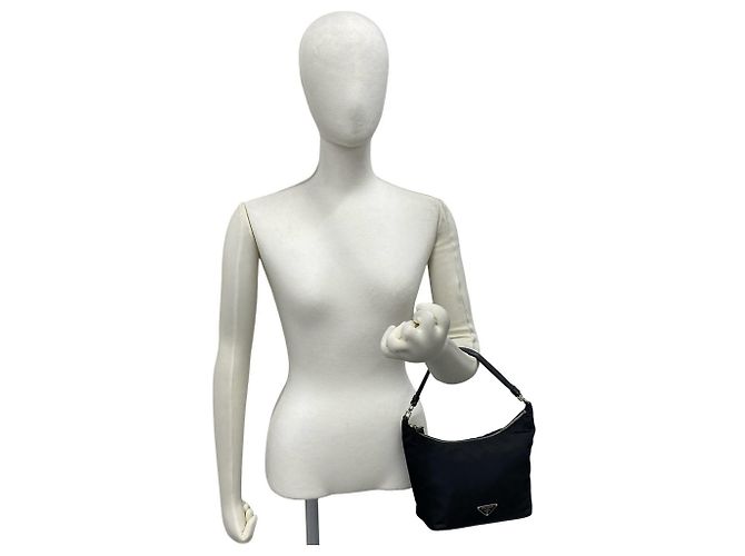 Prada Mini Tote Bag aus Nylon und Leder Schwarz - Ansicht 2