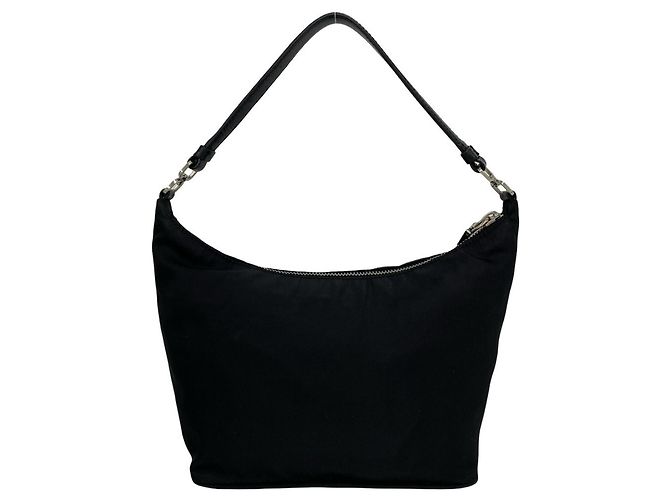 Prada Mini Tote Bag aus Nylon und Leder Schwarz - Ansicht 3