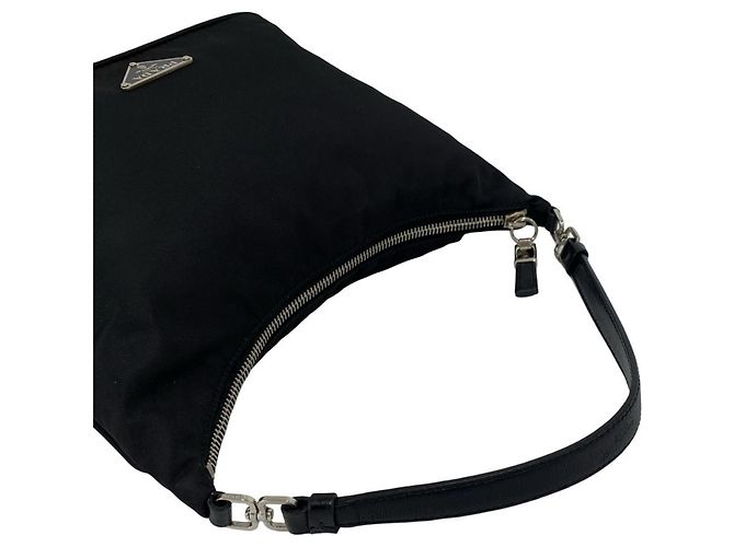Prada Mini Tote Bag aus Nylon und Leder Schwarz - Ansicht 4