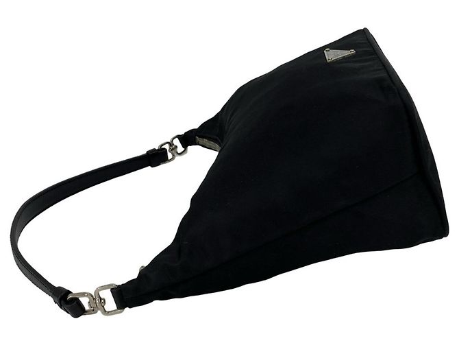 Prada Mini Tote Bag aus Nylon und Leder Schwarz - Ansicht 5