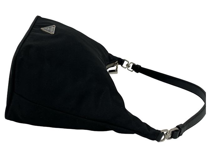 Prada Mini Tote Bag aus Nylon und Leder Schwarz - Ansicht 6