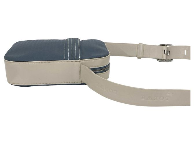 Borsa a tracolla in pelle Loewe Repeat Anagram Logo Beige Blu navy - vista 6