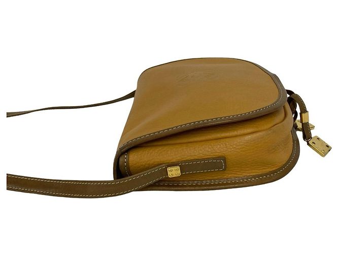Loewe Vintage Anagram Logo Hardware Mini-Schultertasche aus Leder Braun - Ansicht 5