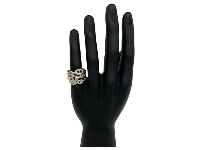 Ring Hermès Anello HERMES Chaine d'Ancre Enchainee GM Argento - vista 2