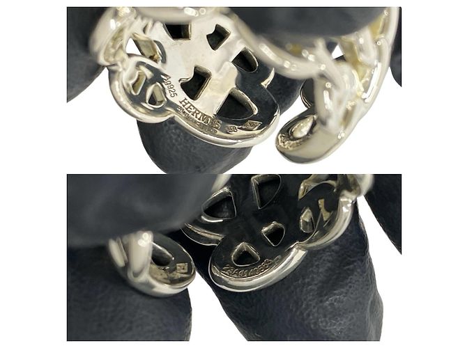 Ring Hermès Anello HERMES Chaine d'Ancre Enchainee GM Argento - vista 3