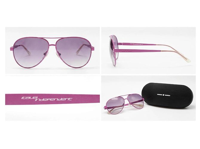 Italia Independent Occhiali da sole Aviator Rosa Fuschia - vista 3