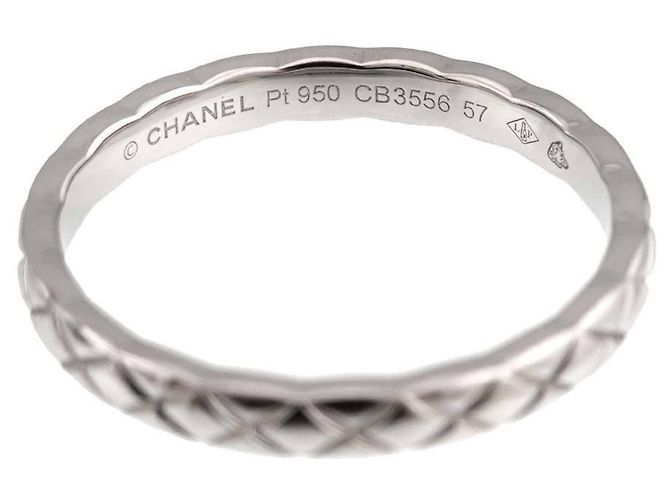Anello Chanel Coco Crush Small SM #57 in platino - vista 3