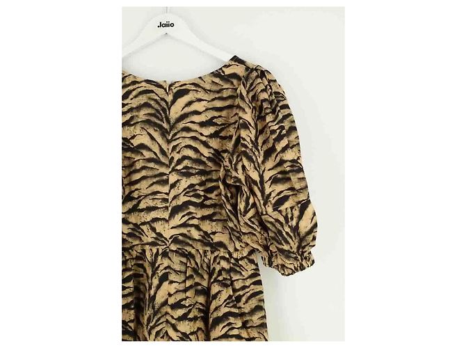 Ba&Sh Zola Kleid Beige Viskose - Ansicht 4