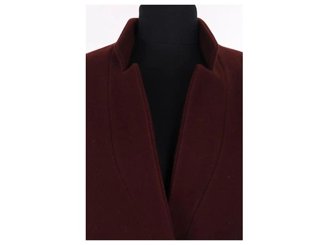 Cappotto Maje in lana bordeaux Bordò - vista 2