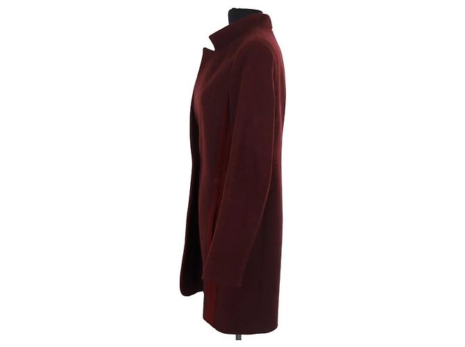 Cappotto Maje in lana bordeaux Bordò - vista 3