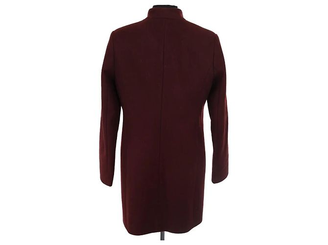Cappotto Maje in lana bordeaux Bordò - vista 4