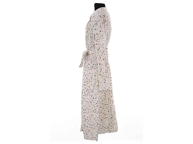 Autre Marque Vestido de algodón trenzado ecru Crudo - vista 3