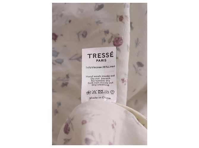 Autre Marque Vestido de algodón trenzado ecru Crudo - vista 6