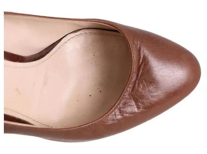 Tacchi Prada in pelle marrone Taglia 38 - vista 6