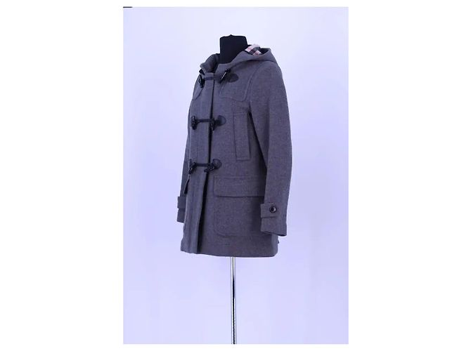 Dufflecoat de lana gris Burberry - vista 2