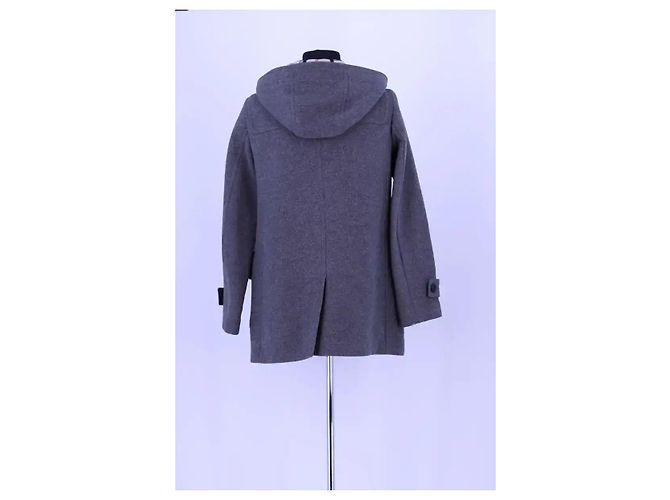 Dufflecoat de lana gris Burberry - vista 4