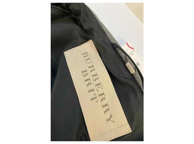 Dufflecoat de lana gris Burberry - vista 5
