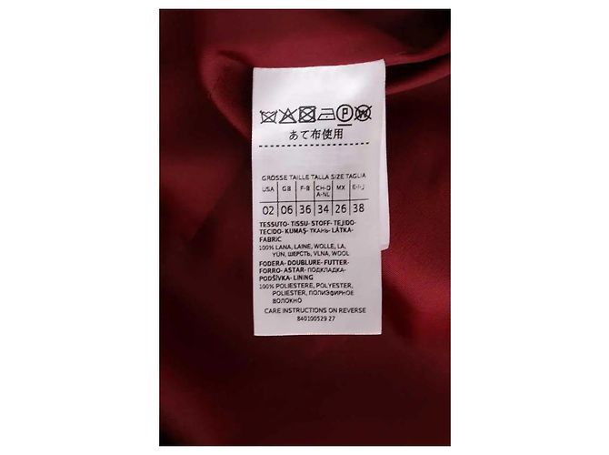 Peacoat Max & Co en laine bordeaux - vue 6